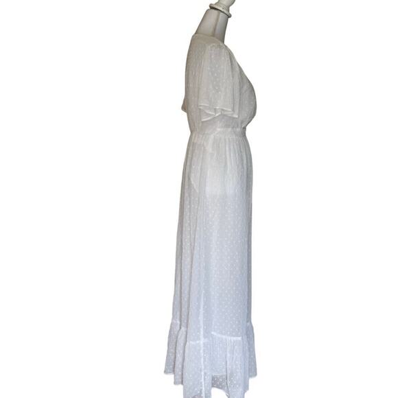 Draper James RSVP white dotted swiss maxidress, Easter, modest, romantic, bridal - Picture 2 of 7